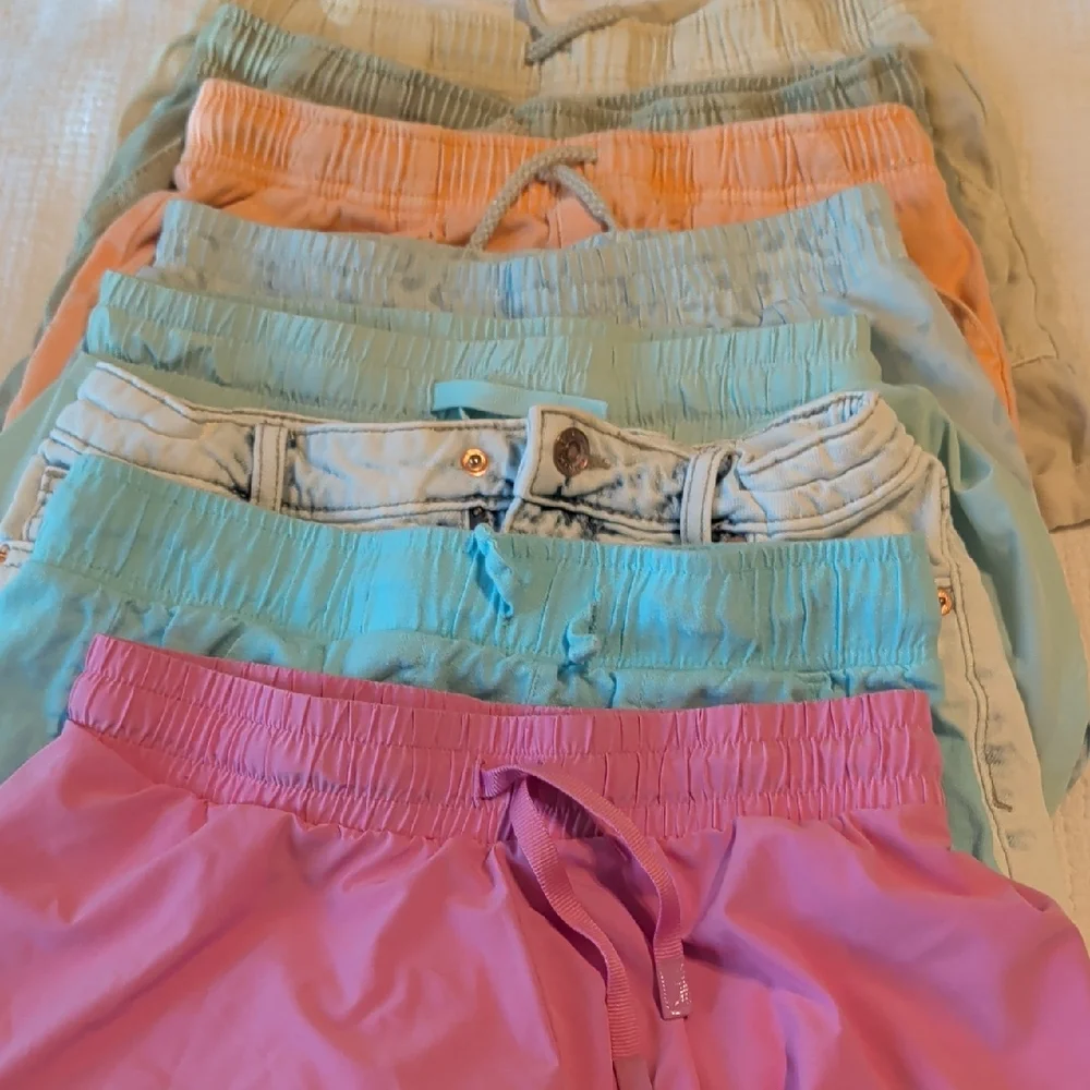 Cat & Jack Kids Shorts - Pink, Blue, Green, Orange Size 10-12 - Picture 1 of 4